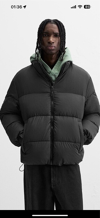 Zara Orijinal Zara Color Block Şişme Mont