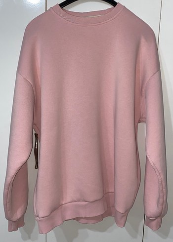 s Beden Pembe Salaş Kadın Sweatshirt
