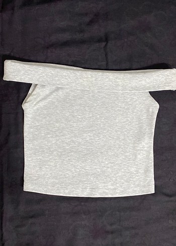 Gri Kadın Mini Crop Top