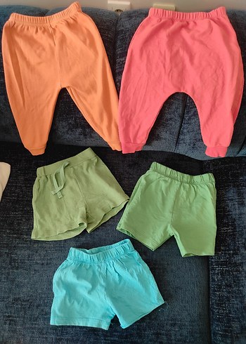 9-12 ay uyumlu şort ve pantolonlar