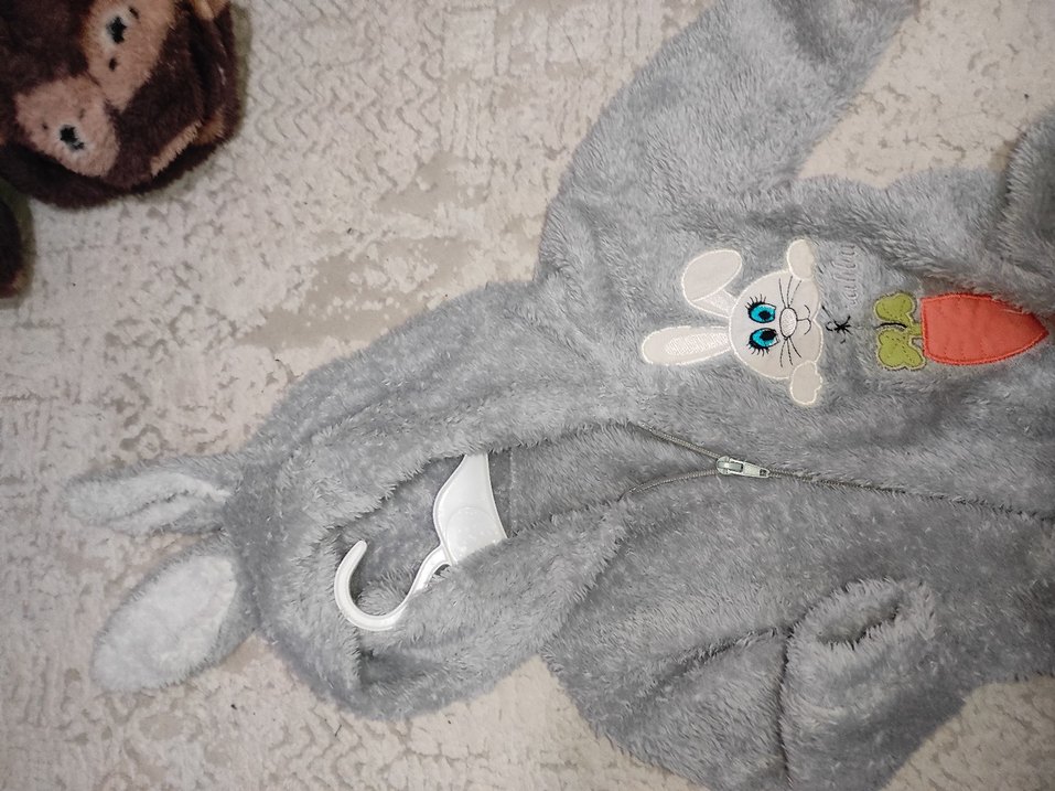 Gri Kürklü Bebek Tulum - Görsel 2