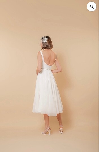 Beyaz nikah elbisesi - Görsel 3