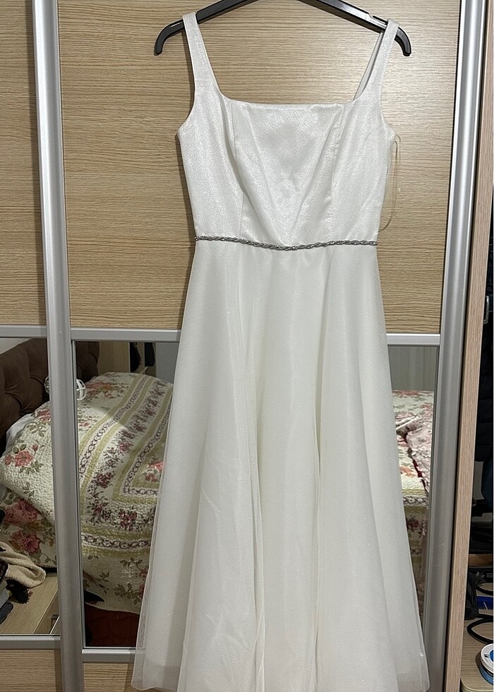 Beyaz nikah elbisesi - Görsel 4