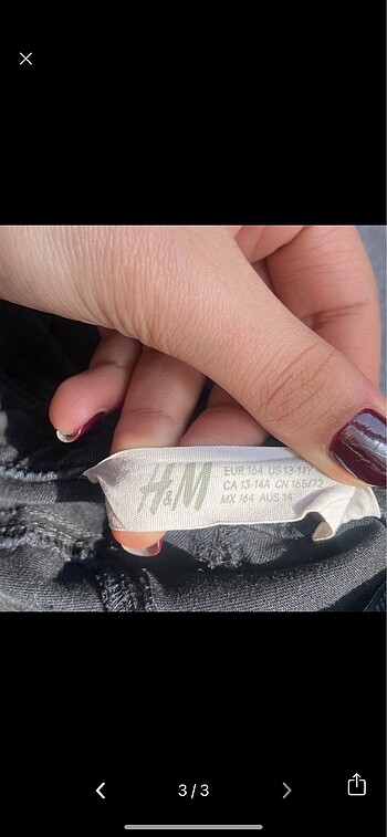 H&M Siyah mini şort