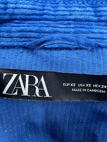 xs Beden mavi Renk Zara Gömlek %70 İndirimli.