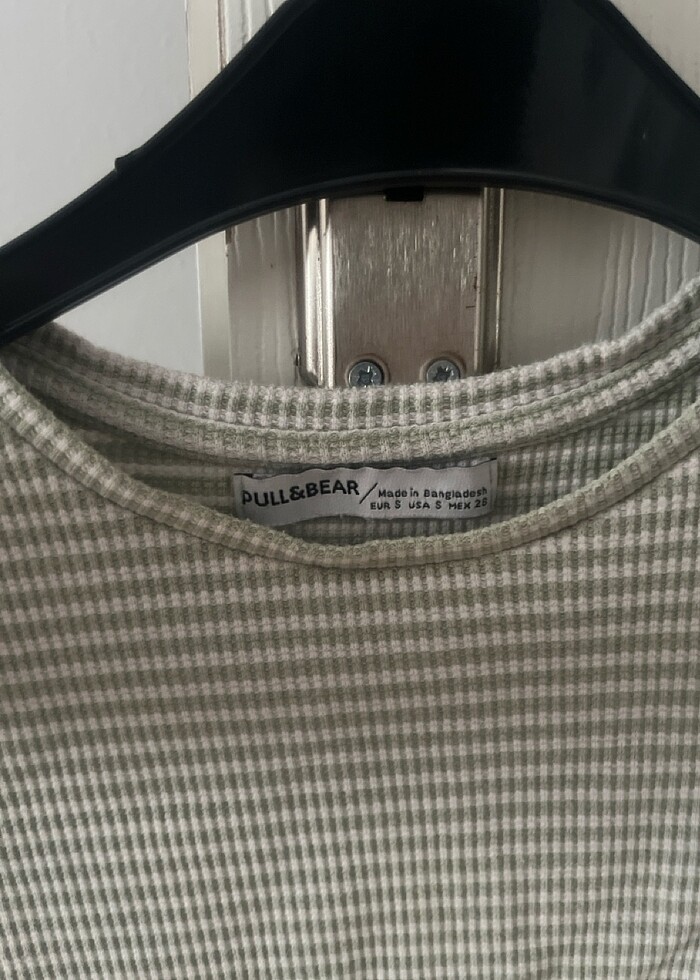 Pull and bear çizgili crop - Görsel 2