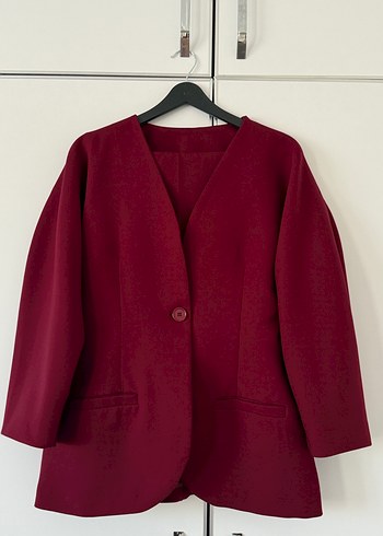 Bordo Blazer Takım - Görsel 2