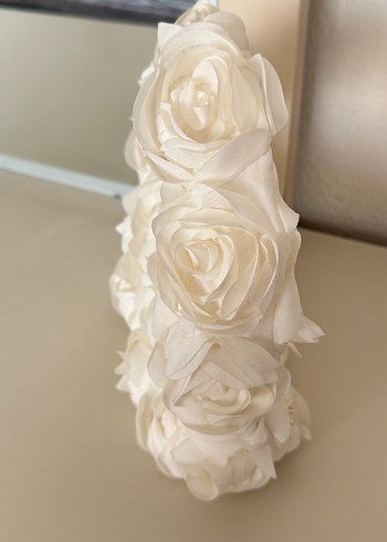 Beyaz Çiçekli Çanta - Görsel 3