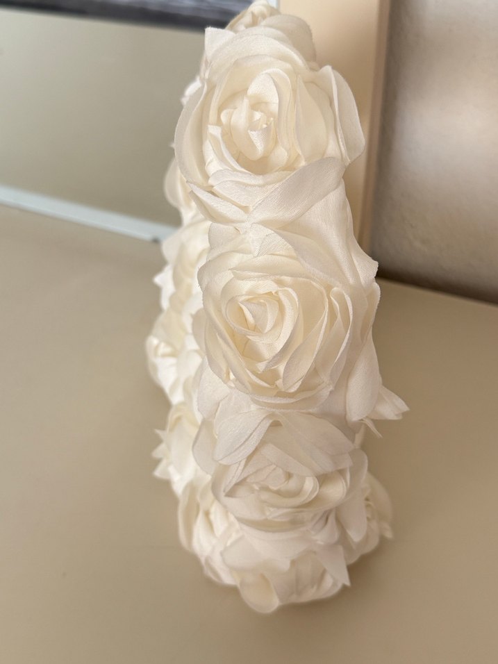 Beyaz Çiçekli Çanta - Görsel 3