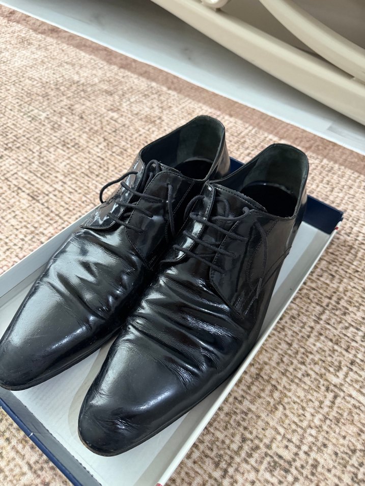 Klasik Siyah Deri Erkek Ayakkabı - Görsel 2