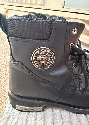Siyah Deri Harley-Davidson Biker Bot - Görsel 3