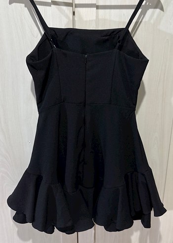 Siyah askılı prenses model elbise Mezuniyete elbisesi - Görsel 3