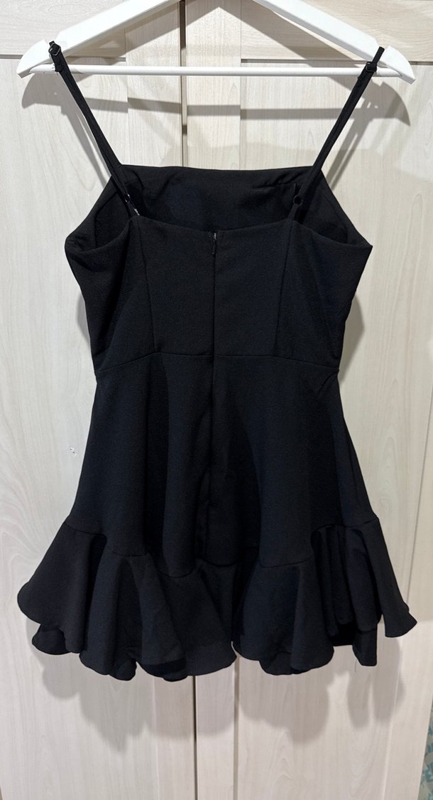 Siyah askılı prenses model elbise Mezuniyete elbisesi - Görsel 3