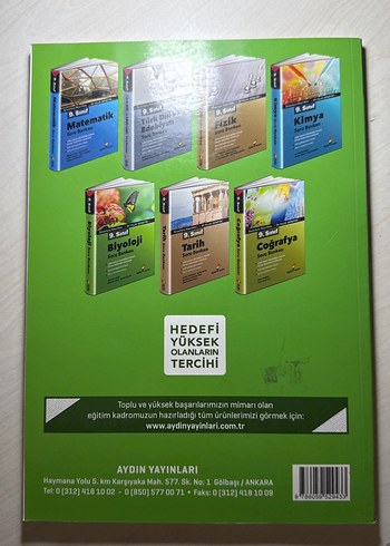 Aydın Yayınları Biyoloji 9. Sınıf Soru Bankası