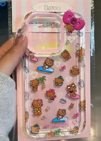Pembe Beaded Pop Kültür Telefon Kılıfı ıphone 13