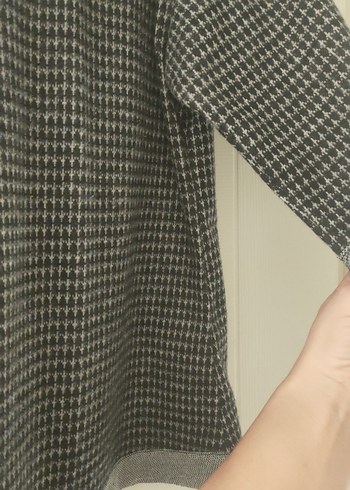 Gri Pilili Kadın Kumaş balon Pantolon kışlık - Görsel 4