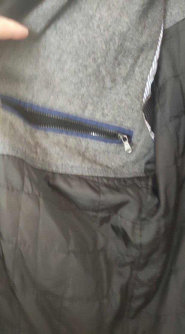 Erkek Siyah Düğmeli  kaşe kalın ağır mont en 59 cm boy 66 cm - Görsel 4