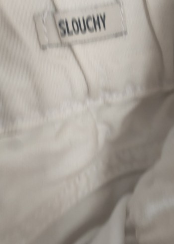 Beyaz Kemerli Loose Fit Midi Kadın Kot Pantolon - Görsel 3