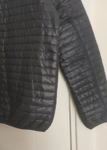 Erkek Siyah Fermuarlı ince mont - Görsel 8