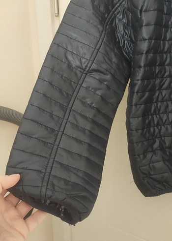 Erkek Siyah Fermuarlı ince mont - Görsel 9