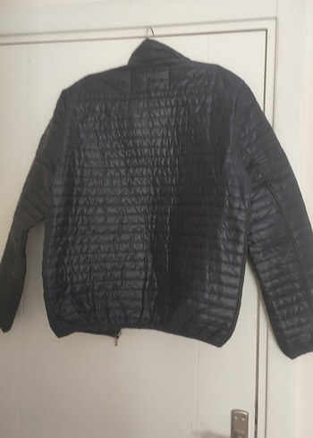 Erkek Siyah Fermuarlı ince mont - Görsel 7