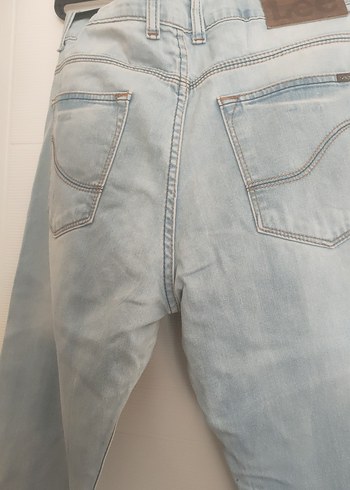 Mavi Bol Kesim Midi Boy Kadın Denim Pantolon - Görsel 4