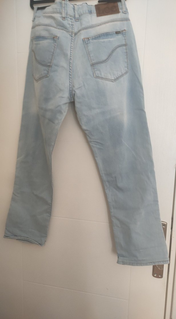 Mavi Bol Kesim Midi Boy Kadın Denim Pantolon - Görsel 5