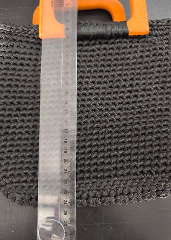 Bohem Tarz Örgü Siyah Kadın Çanta - Görsel 3