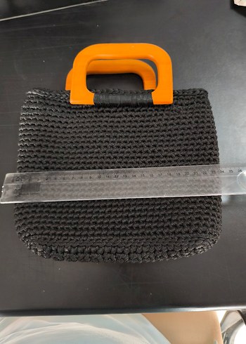 Bohem Tarz Örgü Siyah Kadın Çanta - Görsel 2