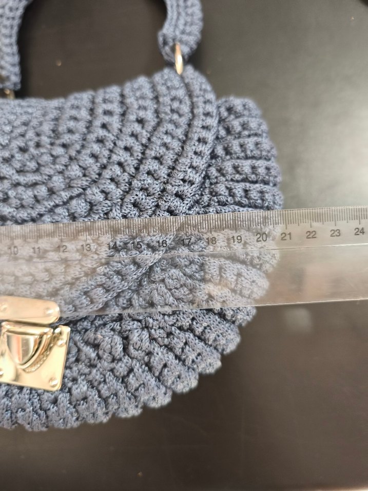 Gri Örgü Kadın Çanta - Görsel 2