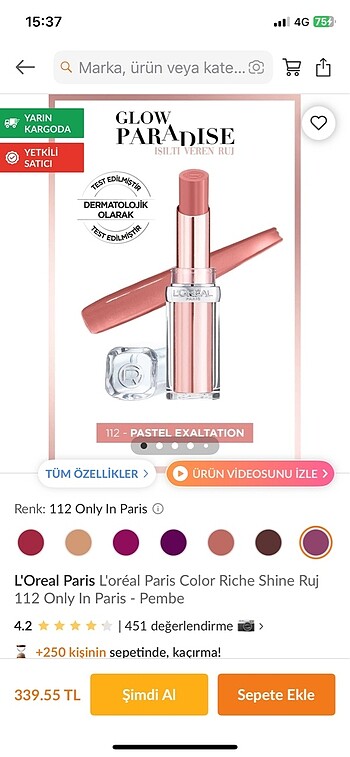loreal paris ruj