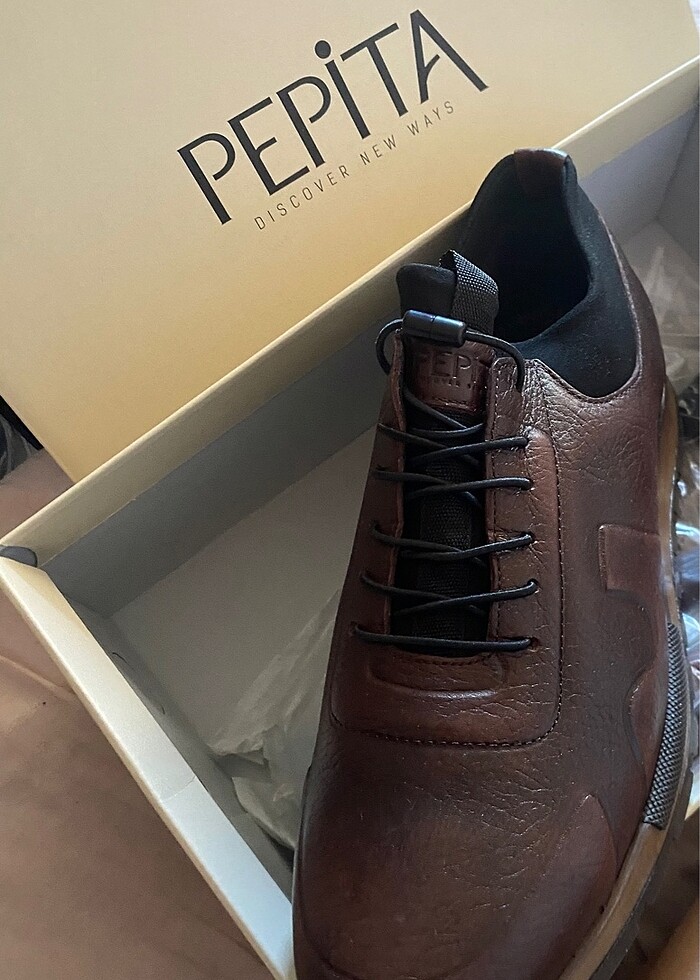 Taba rengi deri ayakkabı - Görsel 3