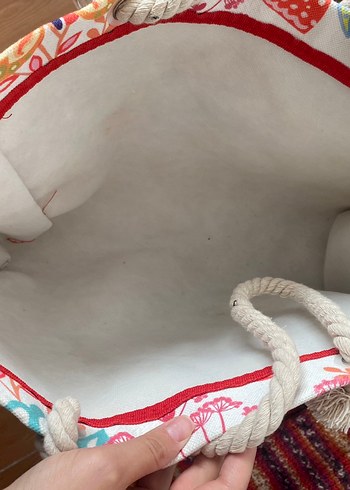 Renkli Baskılı Bohem Plaj Çantası - Görsel 2