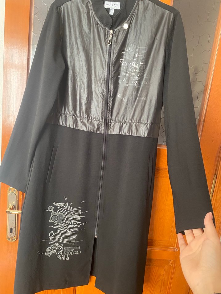 Siyah Uzun Fermuarlı Kabanı - Görsel 3