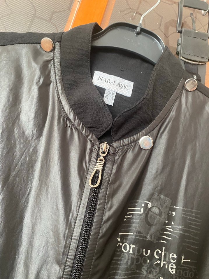 Siyah Uzun Fermuarlı Kabanı - Görsel 2