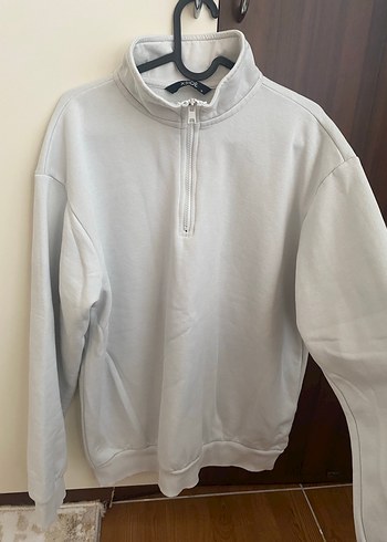 Fermuarlı Yüksek Yakalı Erkek Sweatshirt - Görsel 3