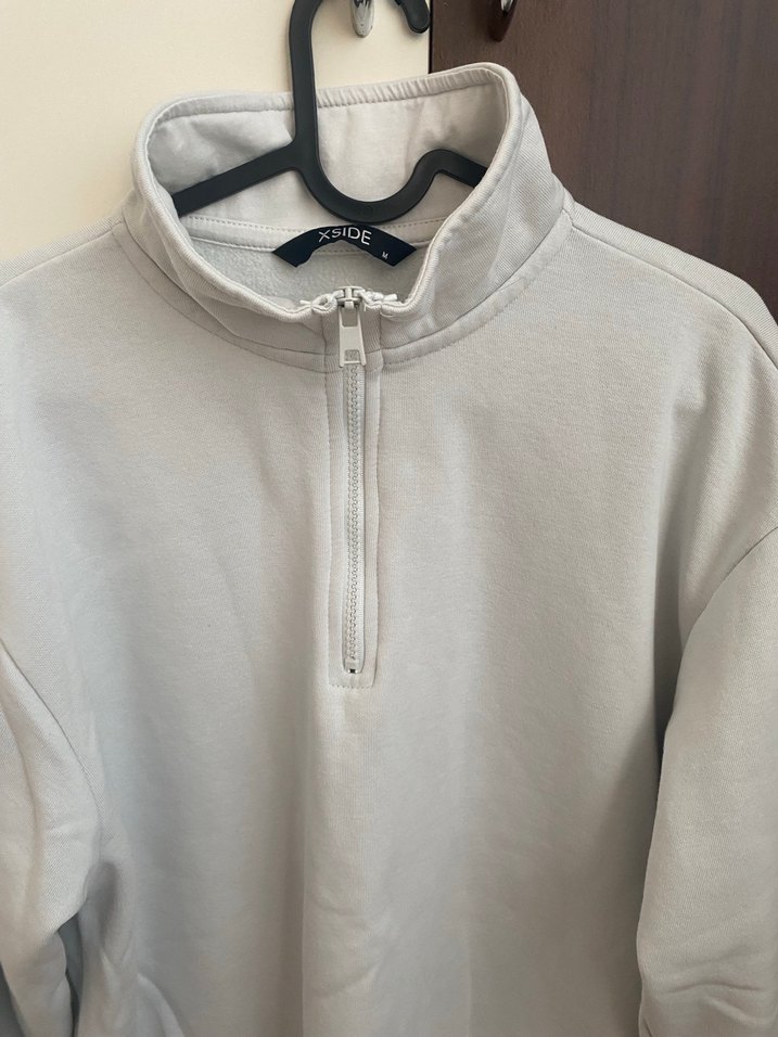 Fermuarlı Yüksek Yakalı Erkek Sweatshirt - Görsel 2