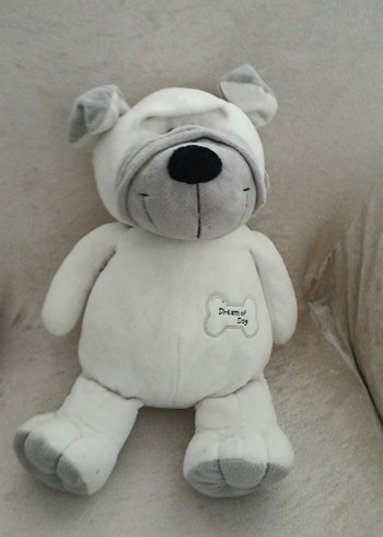 Beyaz ve Gri Peluş Oyuncak Ayı - Görsel 3