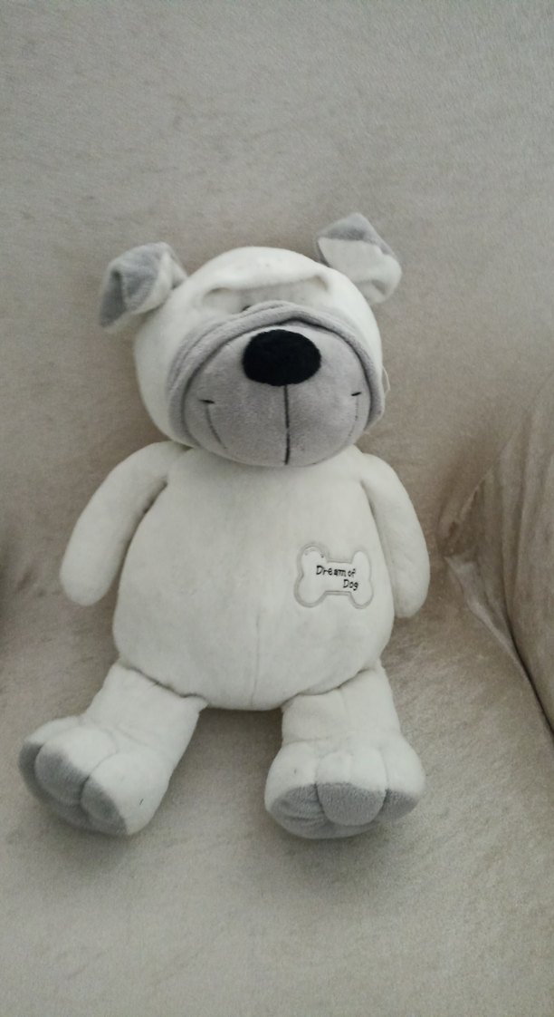 Beyaz ve Gri Peluş Oyuncak Ayı - Görsel 3