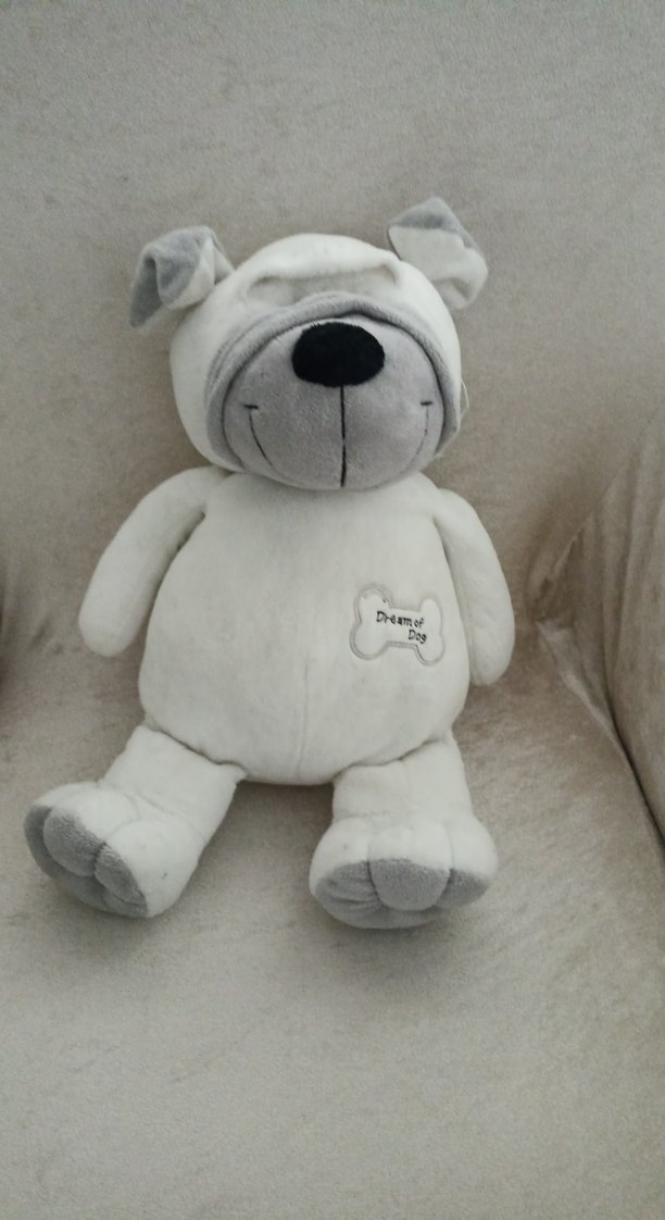 Beyaz ve Gri Peluş Oyuncak Ayı - Görsel 2