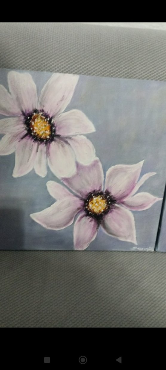 Pastel Mor Çiçekler Tablo Seti - Görsel 2