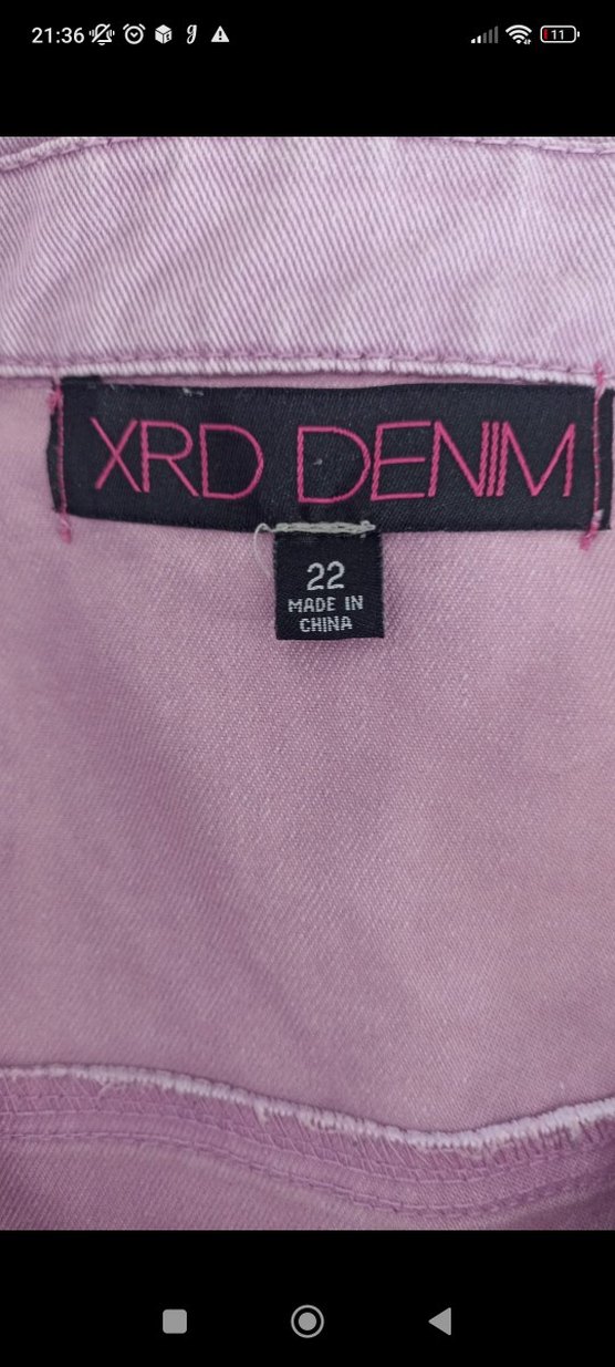 Mor Pastel Düğmeli Kadın Denim Ceket - Görsel 2