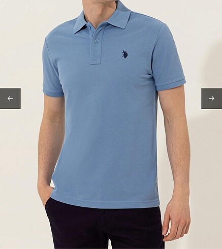Erkek Koyu Mavi Polo Yaka Basic T-Shirt U.S Polo