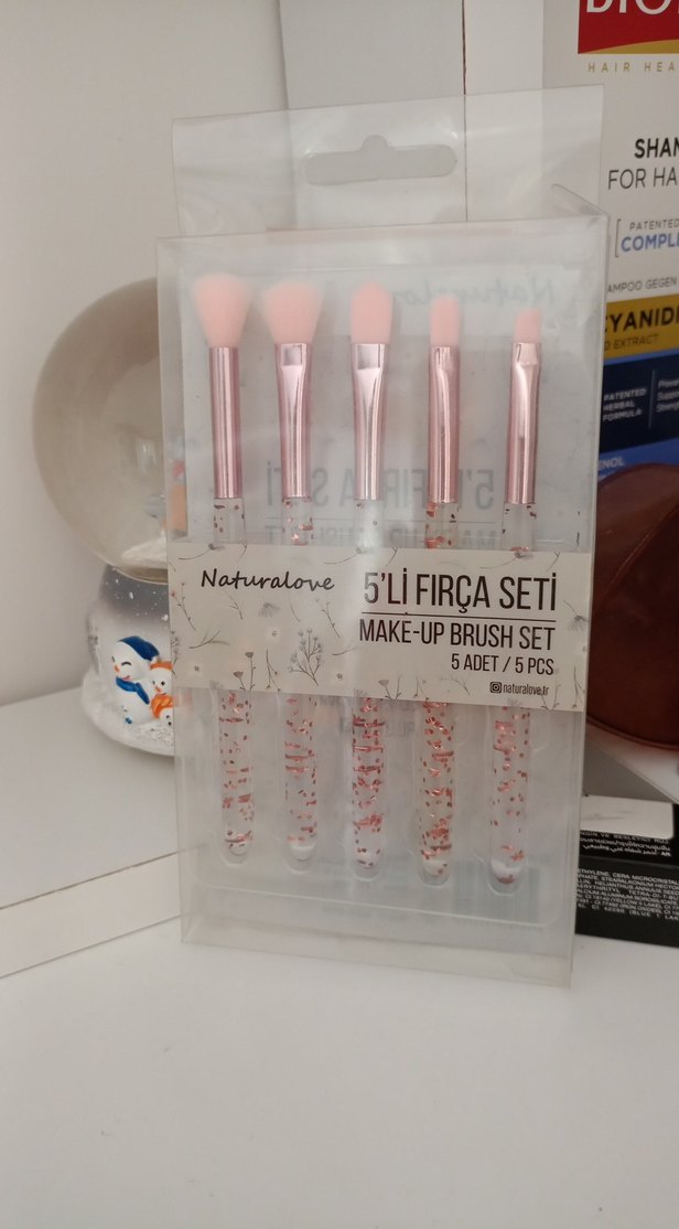 Naturalove 5'li Pembe Makyaj Fırça Seti - Görsel 2