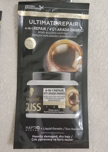 Schwarzkopf gliss saç maskesi 10 adet