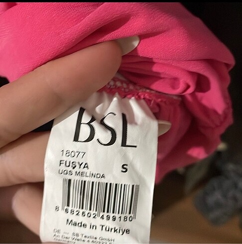 s Beden pembe Renk elbise
