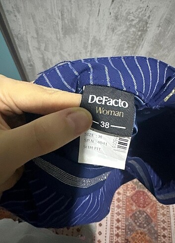 38 Beden lacivert Renk Çizgili pantolon 