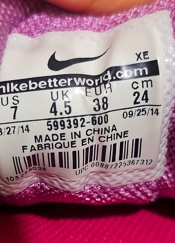 Nike NIKE marka 38 numara spor ayakkabı