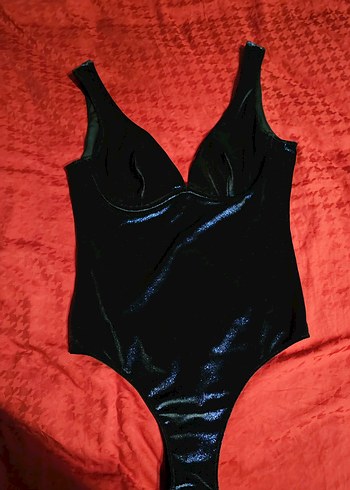 Penti Siyah Kadife Simli Parlak Bodysuit - Görsel 4