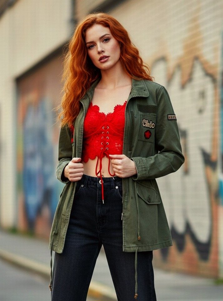 Bershka Haki Yeşil Ceket - Görsel 2